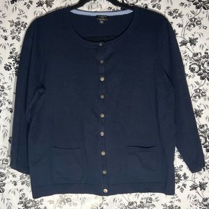 Talbots petite button up sweater